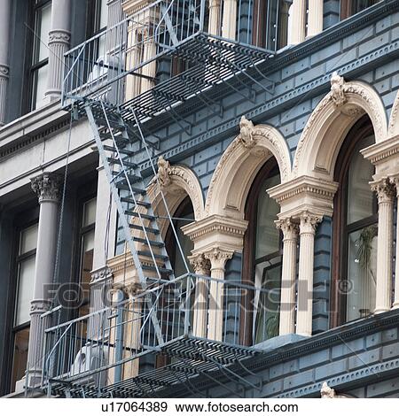 Exterior of a building in Manhattan, New York City, U. S. A. View Large Photo Image Stock Photo - Exterior of a building in Manhattan, New York City, U. S. A.. Fotosearch