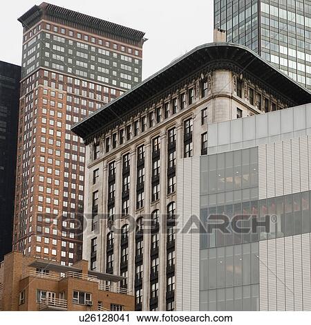 Exterior of buildings around Columbus Circle in Manhattan, New York City, U. S. A. View Large Photo Image Stock Image - Exterior of buildings around Columbus Circle in Manhattan, New York City, U. S. A.. Fotosearch