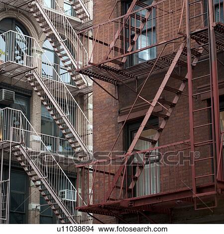 Picture - Exterior of buildings in Manhattan, New York City, U. S. A.. Fotosearch