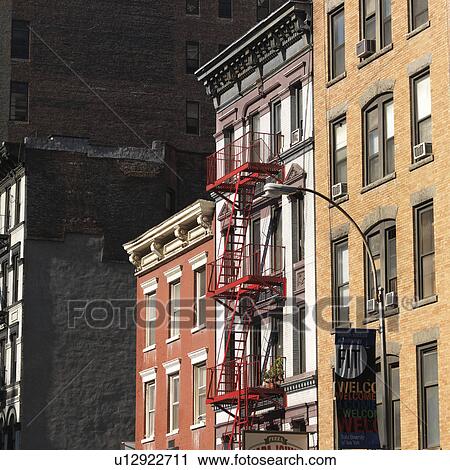 Stock Image - Exterior of buildings in Manhattan, New York City, U. S. A.. Fotosearch