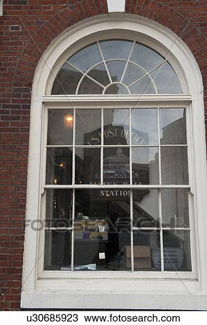 Stock Image - Exterior of Faneuil Hall in Boston, Massachusetts, USA. Fotosearch