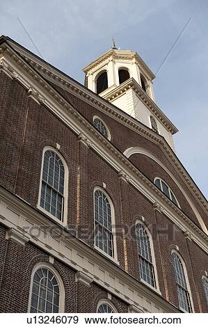 Exterior of Faneuil Hall in Boston, Massachusetts, USA View Large Photo Image Stock Photo - Exterior of Faneuil Hall in Boston, Massachusetts, USA. Fotosearch