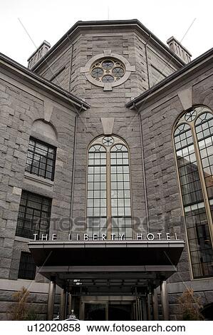 Stock Photo - Exterior of the Liberty Hotel in Boston, Massachusetts, USA. Fotosearch