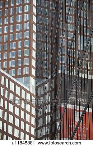 Stock Image - Exterior wall of a building in Boston, Massachusetts, USA. Fotosearch