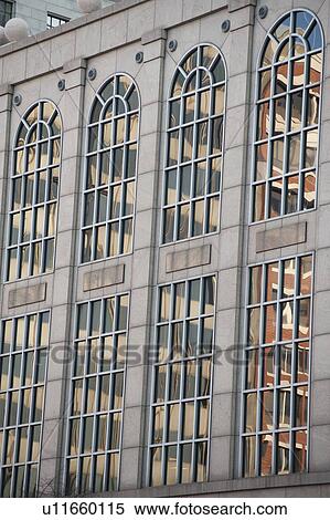 Stock Photography - Exterior wall of a building in Boston, Massachusetts, USA. Fotosearch