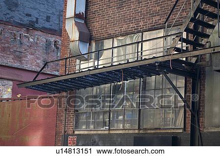 Fire excape on the exterior of a building in Boston, Massachusetts, USA View Large Photo Image Stock Image - Fire excape on the exterior of a building in Boston, Massachusetts, USA. Fotosearch