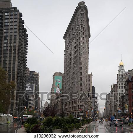 Stock Image - Flat Iron Building in Manhattan, New York City, U. S. A.. Fotosearch