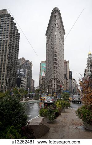 Stock Image - Flat Iron Building in Manhattan, New York City, U. S. A.. Fotosearch