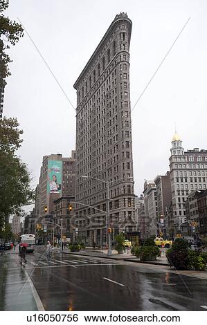 Stock Photograph - Flat Iron Building in Manhattan, New York City, U. S. A.. Fotosearch