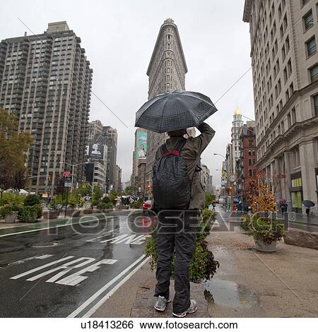 Stock Photograph - Flat Iron Building in Manhattan, New York City, U. S. A.. Fotosearch