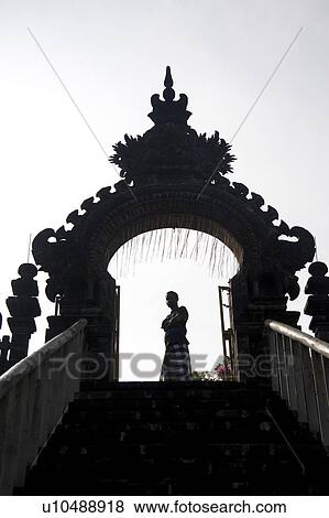 Gateway at top of staircase in Bali View Large Photo Image Stock Photo - Gateway at top of staircase in Bali. Fotosearch