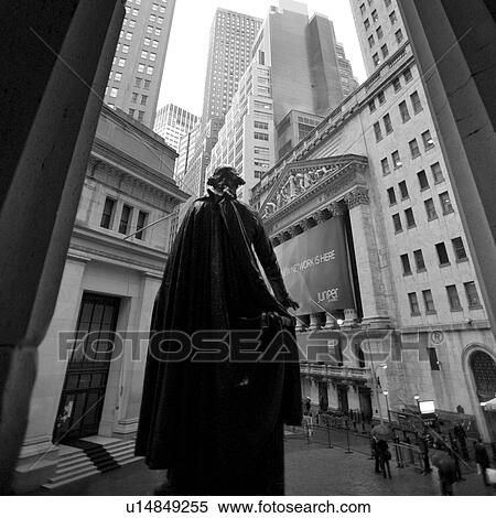 Stock Photography - George Washington Statue in Manhattan, New York City, U. S. A.. Fotosearch