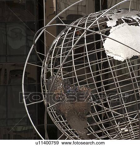 Stock Photo - Globe at Trump Tower in Manhattan, New York City, U. S. A.. Fotosearch