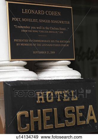 Stock Photo - Hotel Chelsea sign in Manhattan, New York City, U. S. A.. Fotosearch