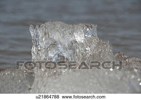 Stock Photo - Ice formation at Winnipeg Beach, Manitoba Canada. Fotosearch