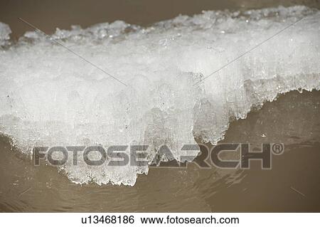 Stock Photograph - Ice formation at Winnipeg Beach, Manitoba, Canada. Fotosearch