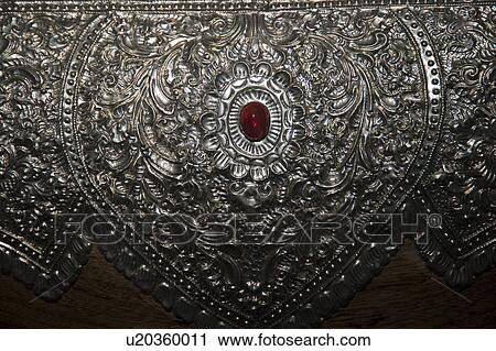 Stock Image - Jeweled detailing in Bali. Fotosearch