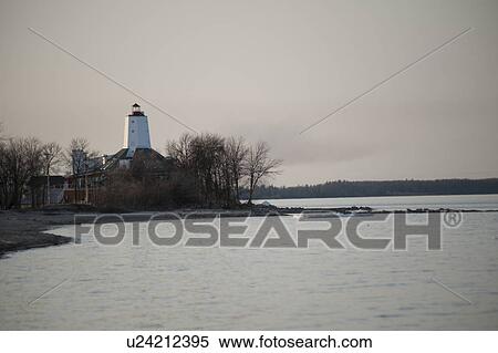 Stock Photography - Lake Winnipeg shoreline at Gimli, Manitoba, Canada. Fotosearch