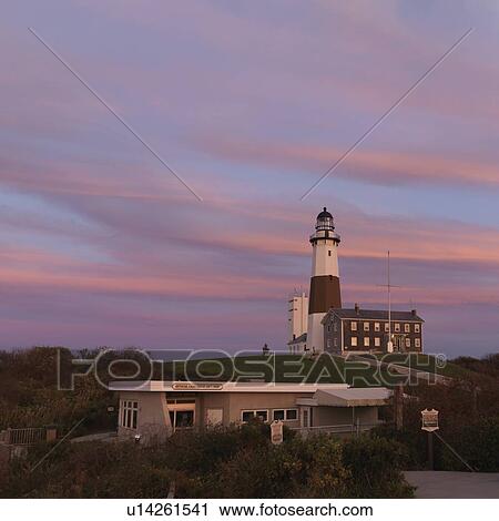 Stock Image - Lighthouse, The Hamptons, Sag Harbor, New York. Fotosearch