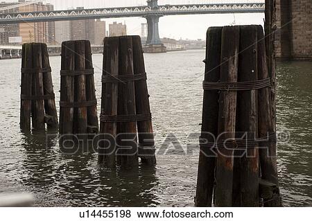 Stock Photo - Manhattan Bridge in Manhattan, New York City, U. S. A.. Fotosearch
