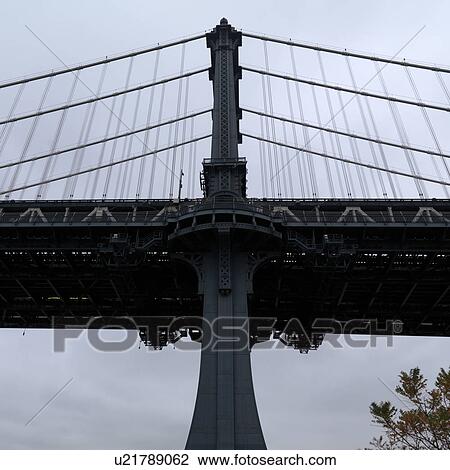 Stock Image - Manhattan Bridge, New York City, U. S. A.. Fotosearch