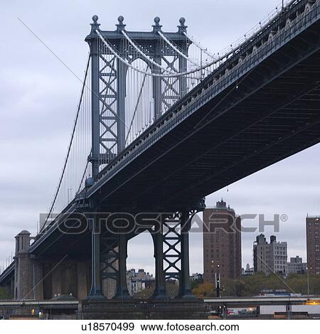 Manhattan Bridge, New York City, U. S. A. View Large Photo Image Stock Photo - Manhattan Bridge, New York City, U. S. A.. Fotosearch
