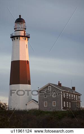 Montauk Point Light House in the Hamptons View Large Photo Image Picture - Montauk Point Light House in the Hamptons. Fotosearch