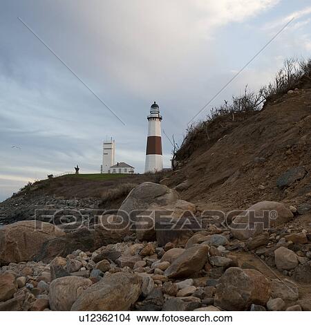 Montauk Point Light House in the Hamptons View Large Photo Image Picture - Montauk Point Light House in the Hamptons. Fotosearch