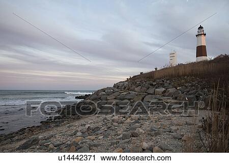 Stock Image - Montauk Point Light House in the Hamptons. Fotosearch