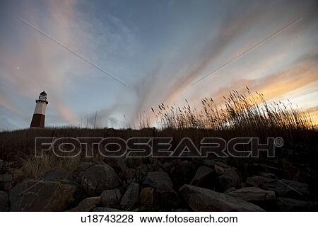 Montauk Point Light House in the Hamptons View Large Photo Image Stock Photo - Montauk Point Light House in the Hamptons. Fotosearch