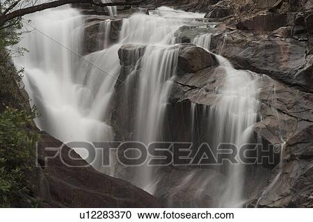 Stock Image - Mountain Pine Ridge Reserve, Waterfall. Fotosearch