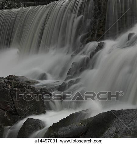 Stock Image - Mountain Pine Ridge Reserve, Waterfall. Fotosearch