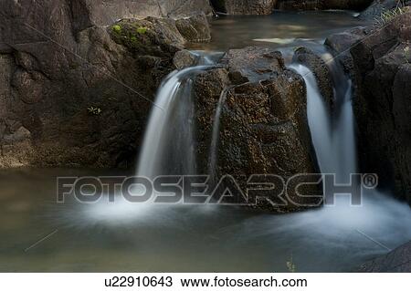 Stock Image - Mountain Pine Ridge Reserve, Waterfall. Fotosearch
