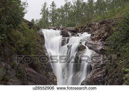 Stock Photograph - Mountain Pine Ridge Reserve, Waterfall. Fotosearch