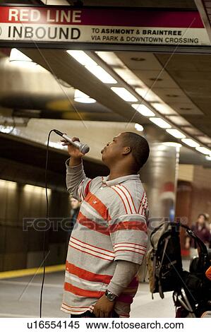 Stock Photography - Musicians in the subway at Harvard in Boston, Massachusetts, USA. Fotosearch