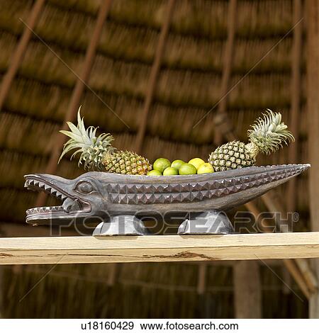 Stock Photo - Placencia, Bowl Of Fruit. Fotosearch