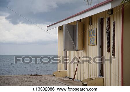 Placencia, Building on Beach View Large Photo Image Stock Photograph - Placencia, Building on Beach. Fotosearch