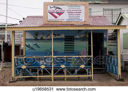 Stock Image - Placencia, Building. Fotosearch
