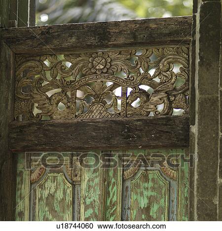Stock Image - Placencia, Decorative Gate. Fotosearch