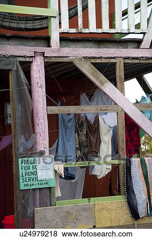 Placencia, Laundry Service View Large Photo Image Stock Photo - Placencia, Laundry Service. Fotosearch