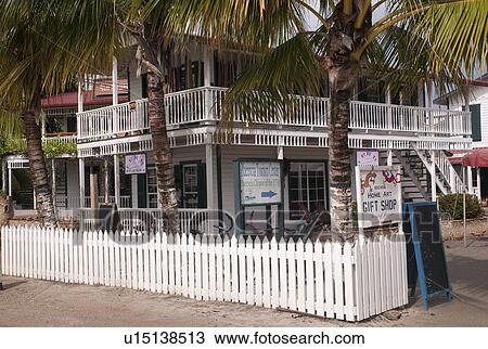 Stock Image - Placencia, Shops. Fotosearch