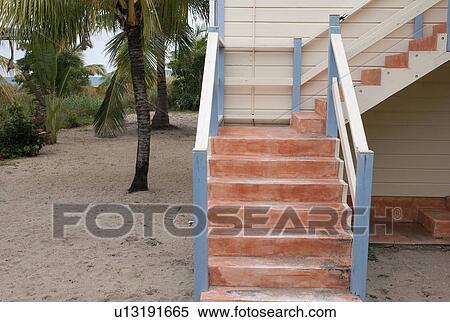 Placencia, Staircase View Large Photo Image Stock Photography - Placencia, Staircase. Fotosearch
