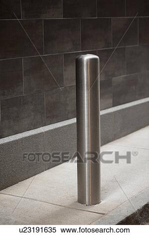 Stock Photography - Post on the sidewalk in Boston, Massachusetts, USA. Fotosearch
