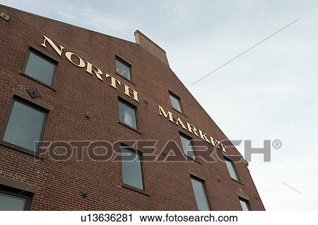 Stock Image - Quincy Market building in Boston, Massachusetts, USA. Fotosearch