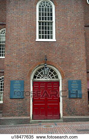 Red door of the Old South Meeting House in Boston, Massachusetts, USA View Large Photo Image Stock Photography - Red door of the Old South Meeting House in Boston, Massachusetts, USA. Fotosearch