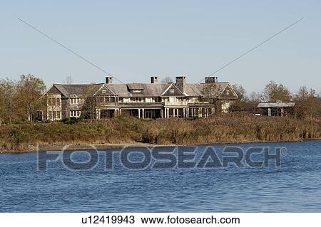 Stock Image - Residence in the Hamptons. Fotosearch
