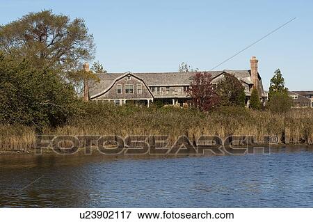 Stock Photo - Residence in the Hamptons. Fotosearch