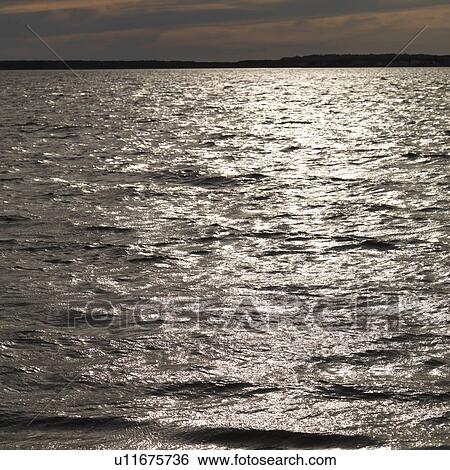 Stock Photograph - Seascape along shoreline at The Hamptons, New York. Fotosearch