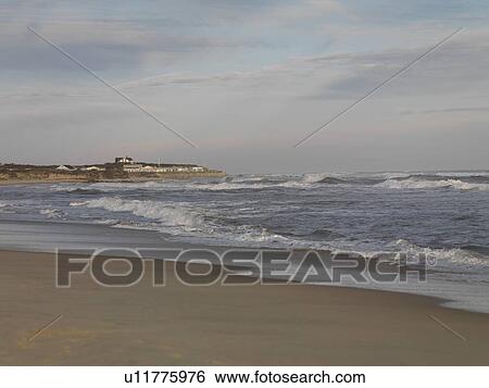 Stock Photograph - Seascape along shoreline at The Hamptons, New York. Fotosearch