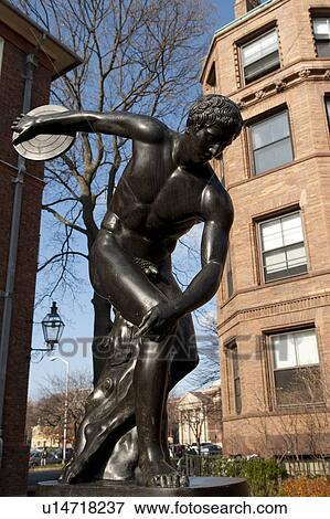 Stock Photo - Statue on the campus of Harvard University in Boston, Massachusetts, USA. Fotosearch